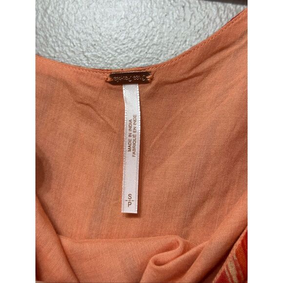 Free People Heart Shaped Asymmetrical Ruffle Face Mini Dress Women's Small - Picture 7 of 13